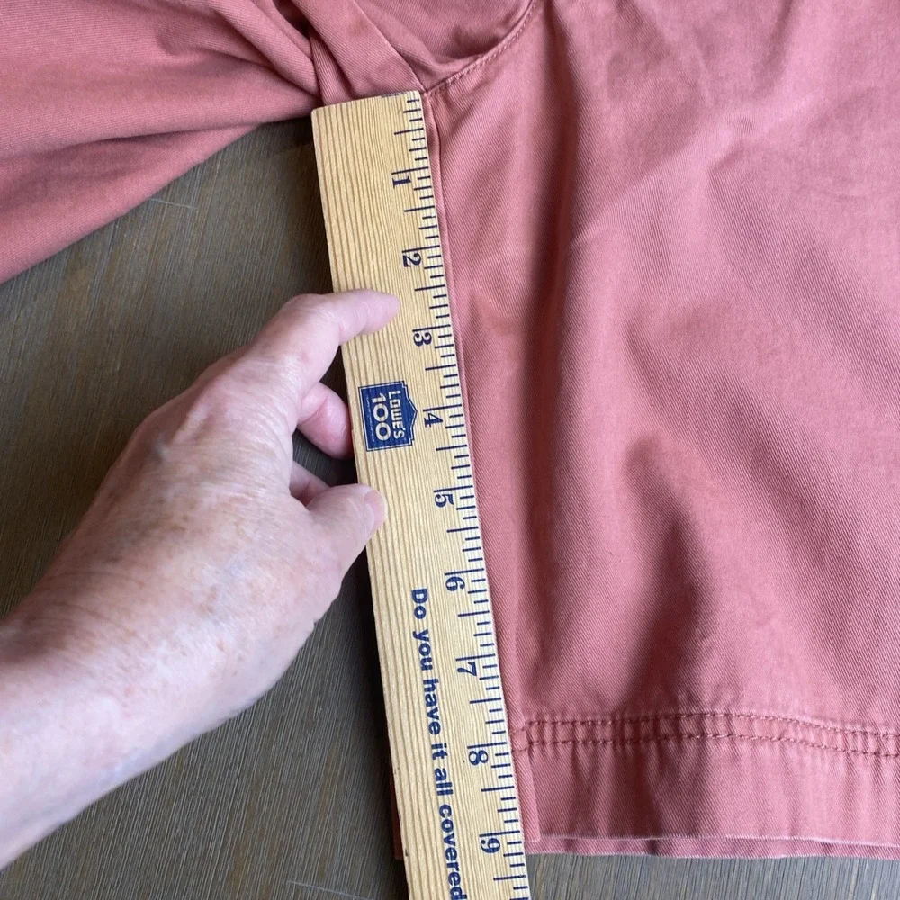 Izod Saltwater Shorts Mens Size 34 Salmon Regular Fit Flat Front Cotton Casual‎